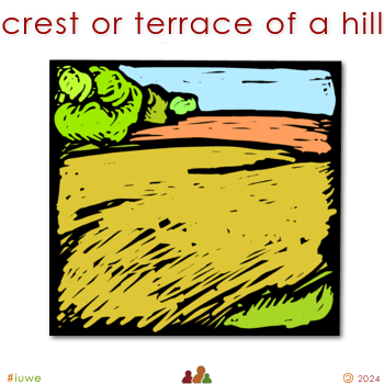 w02521_01 crest or terrace of a hill